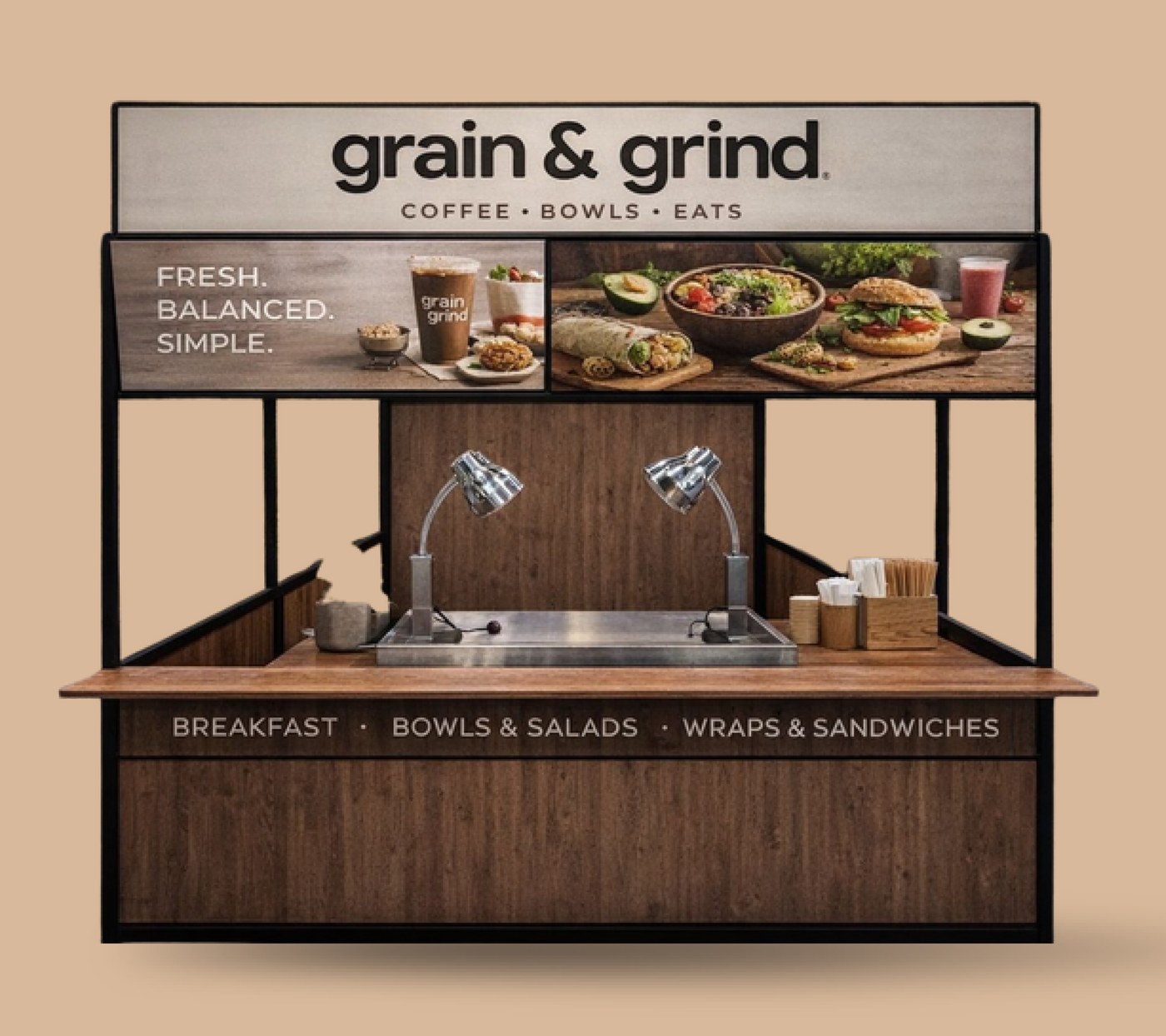 Grain & Grind pop-up kiosk