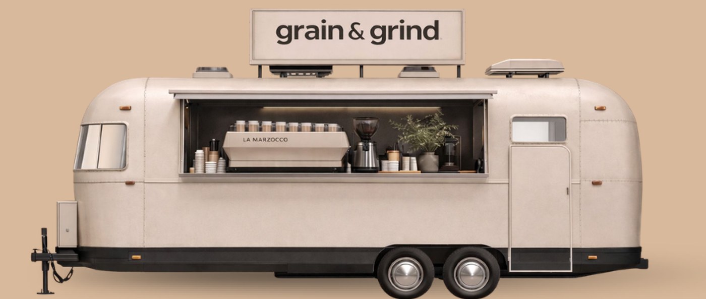 Grain & Grind mobile coffee trailer