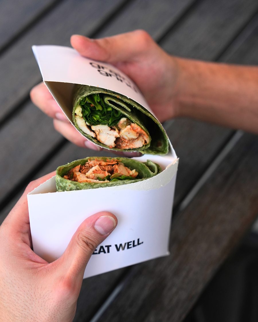 Wrap in Eat Well packaging