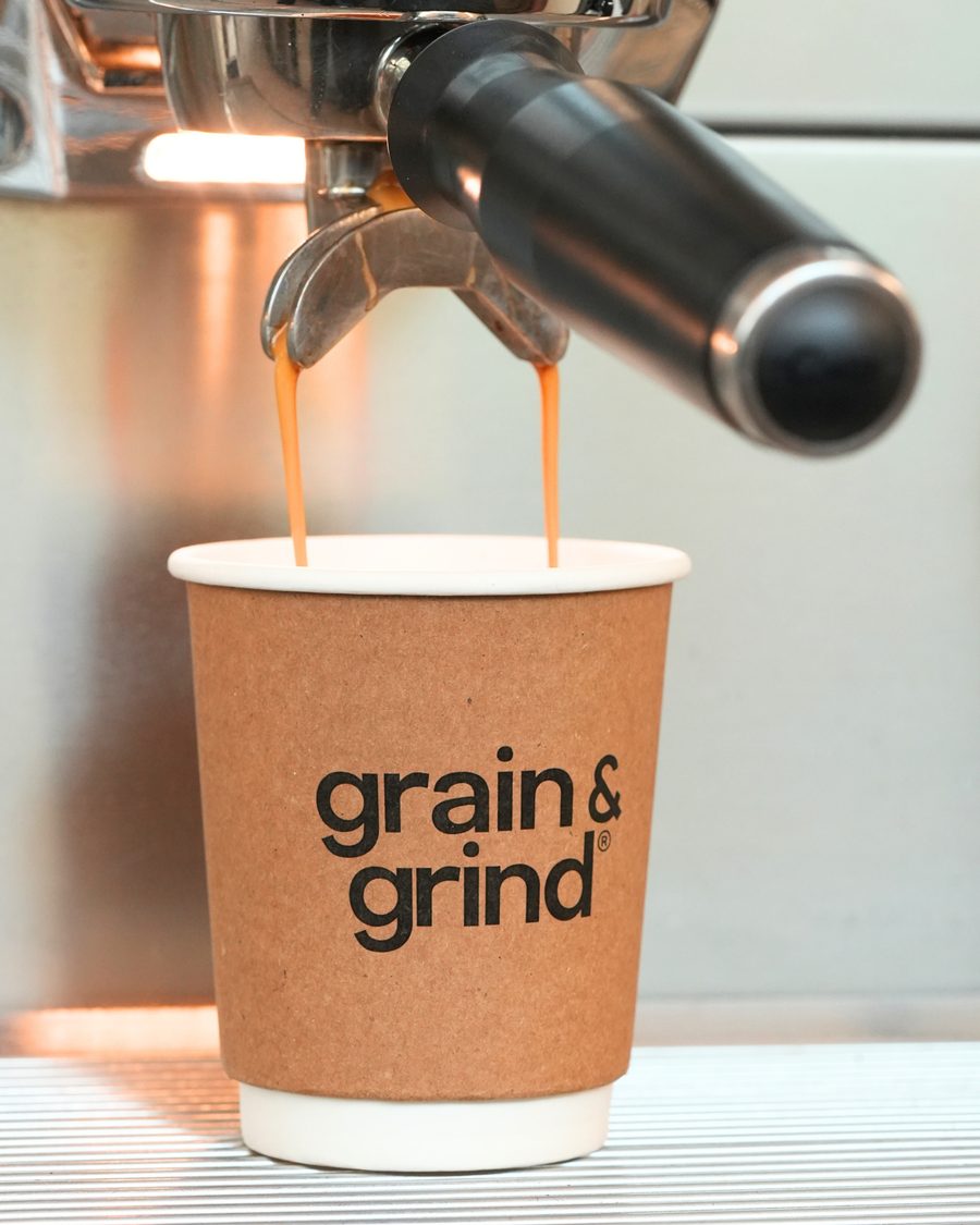Espresso pouring into cup